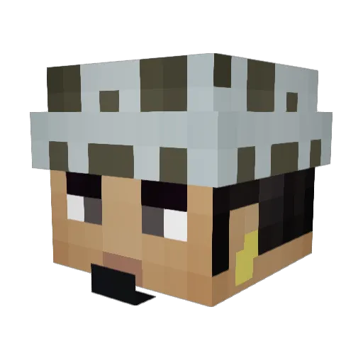 FloF1403 Minecraft avatar head, 3D render