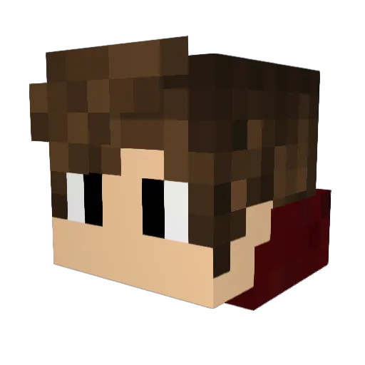 FloGoHigh Minecraft avatar head, 3D render
