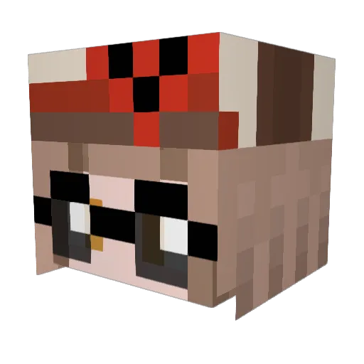 FloGot Minecraft avatar head, 3D render