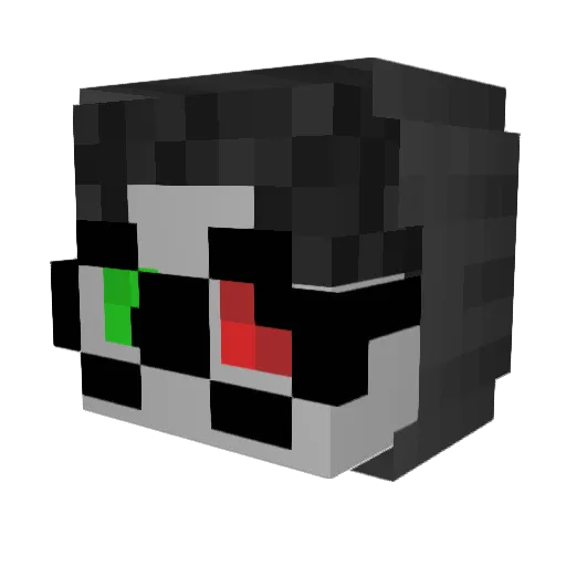 FloHelix Minecraft avatar head, 3D render