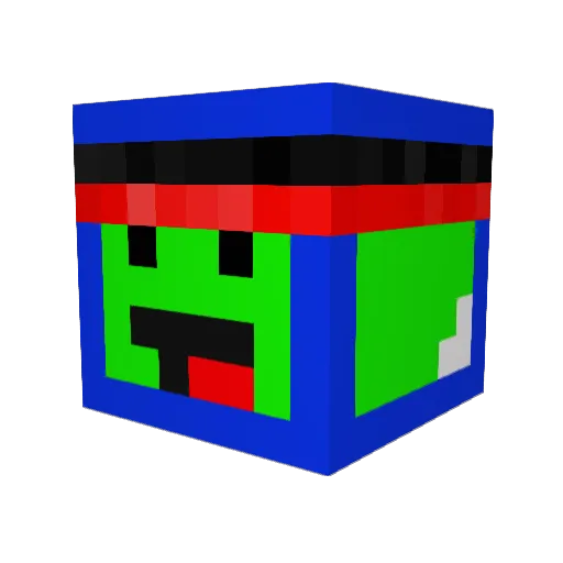 FloLExplorer Minecraft avatar head, 3D render