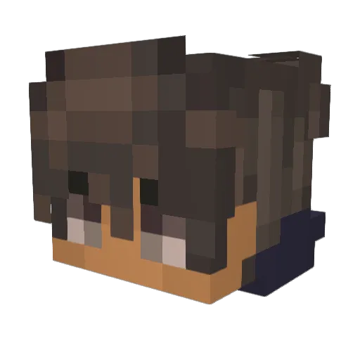 FloLexx Minecraft avatar head, 3D render