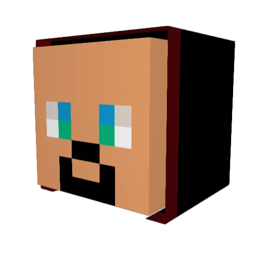 FloM44 Minecraft avatar head, 3D render