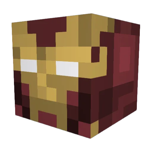FloRhyan Minecraft avatar head, 3D render
