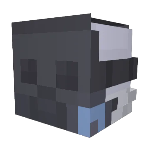 FloWwMG Minecraft avatar head, 3D render
