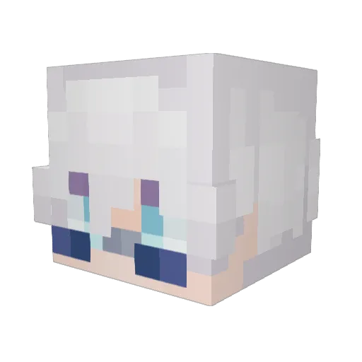 Flo_2K Minecraft avatar head, 3D render