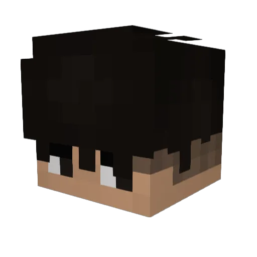 Flo_7 Minecraft avatar head, 3D render