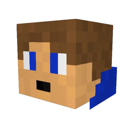 Flo_Z_ Minecraft avatar head, 3D render