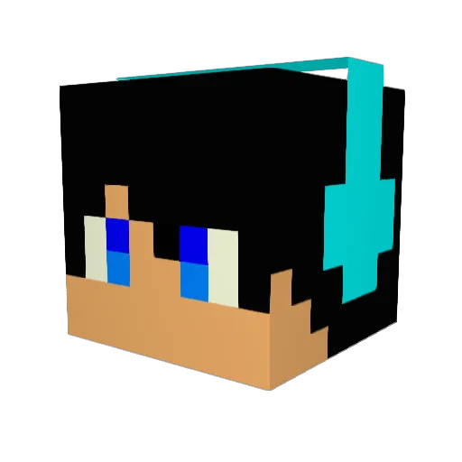 Flo_xXXx Minecraft avatar head, 3D render