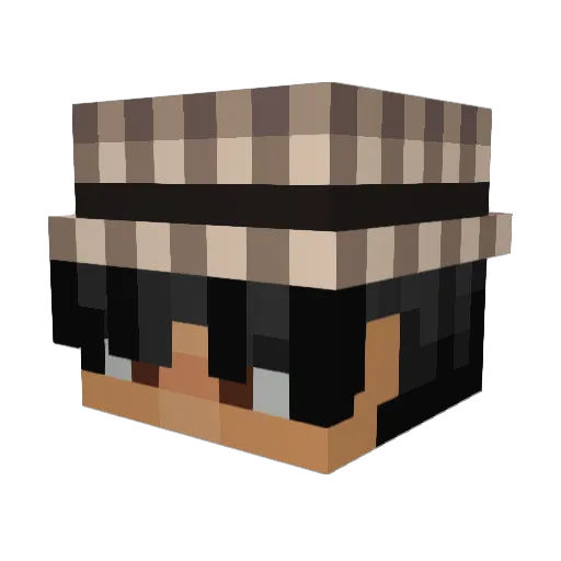 FloatingFoo Minecraft avatar head, 3D render