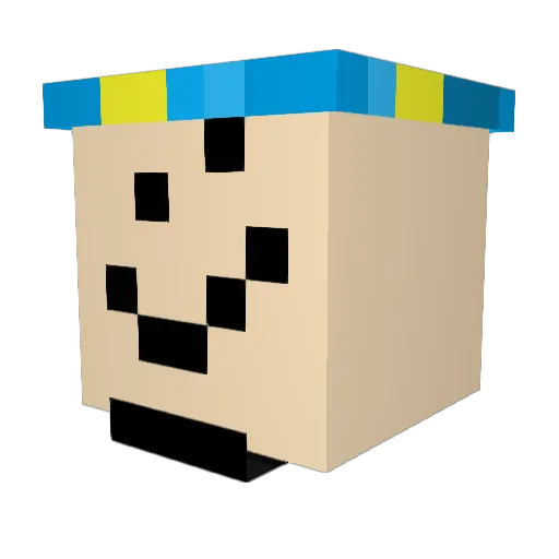 Floating_Hampter Minecraft avatar head, 3D render