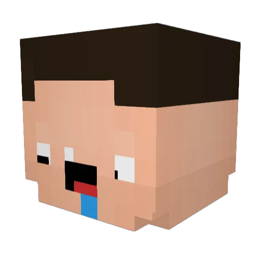 Flob69 Minecraft avatar head, 3D render