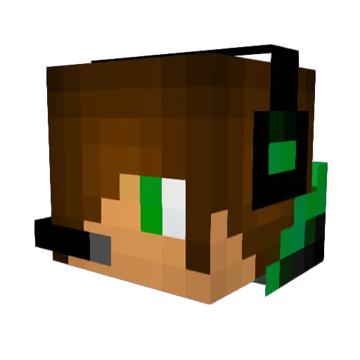 FloboHD9 Minecraft avatar head, 3D render