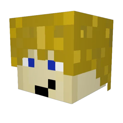 Flobsidian Minecraft avatar head, 3D render