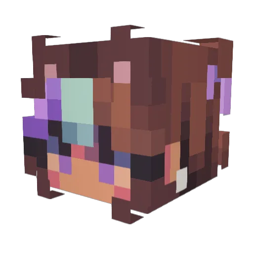 Flociferia Minecraft avatar head, 3D render