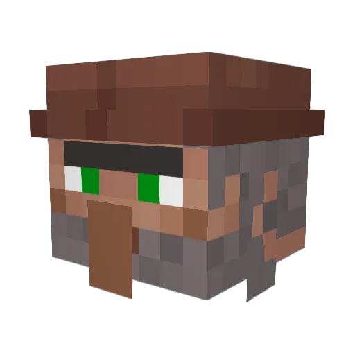 Flockance Minecraft avatar head, 3D render