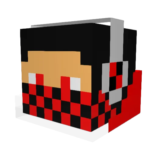 Flockav3li Minecraft avatar head, 3D render
