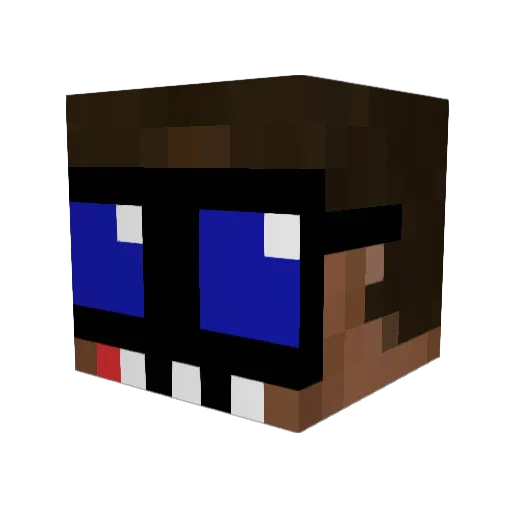 FlockoLoco1989 Minecraft avatar head, 3D render