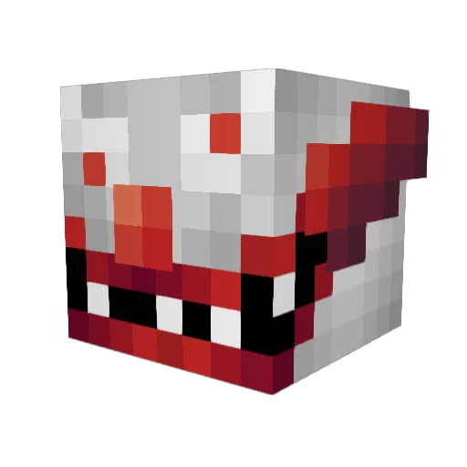 Flockse Minecraft avatar head, 3D render