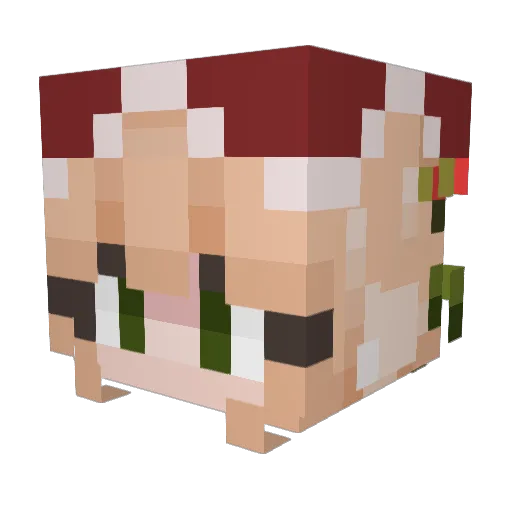 Flockstar_05 Minecraft avatar head, 3D render