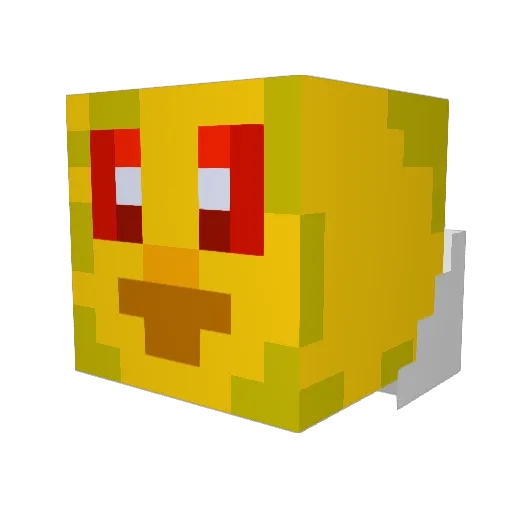 FloconDavoine Minecraft avatar head, 3D render