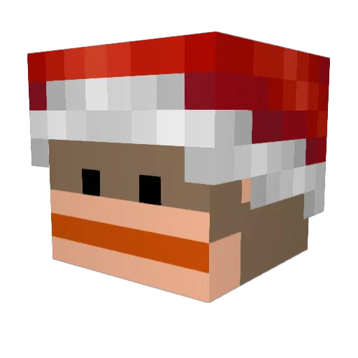 Flocso Minecraft avatar head, 3D render
