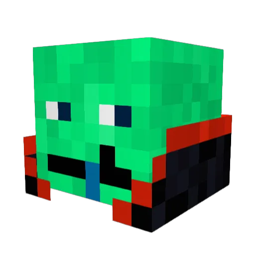 Flodysseus Minecraft avatar head, 3D render