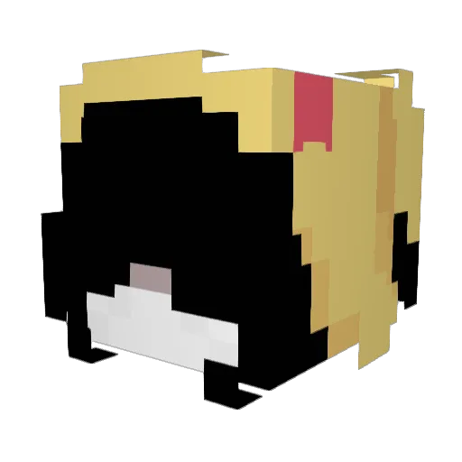 Floepsche Minecraft avatar head, 3D render