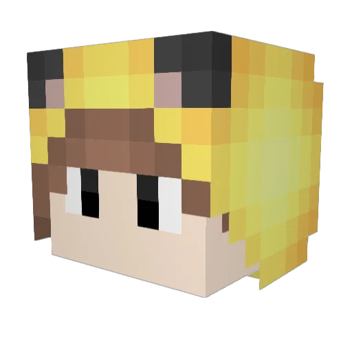 FloggeHD_ Minecraft avatar head, 3D render