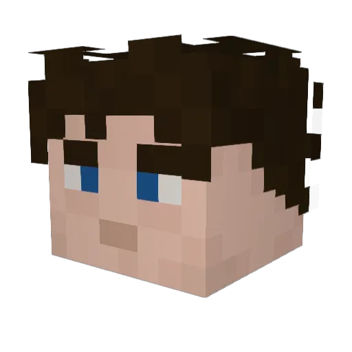 Flogmaut Minecraft avatar head, 3D render