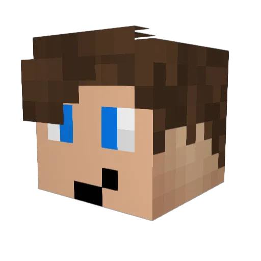 Floh43 Minecraft avatar head, 3D render