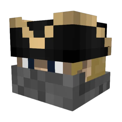 Floibinator Minecraft avatar head, 3D render