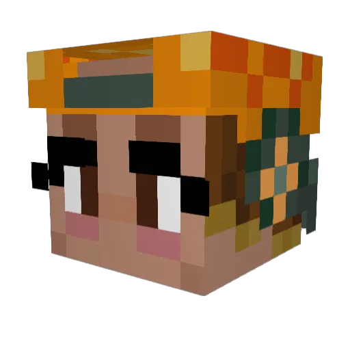 Flojoh1 Minecraft avatar head, 3D render
