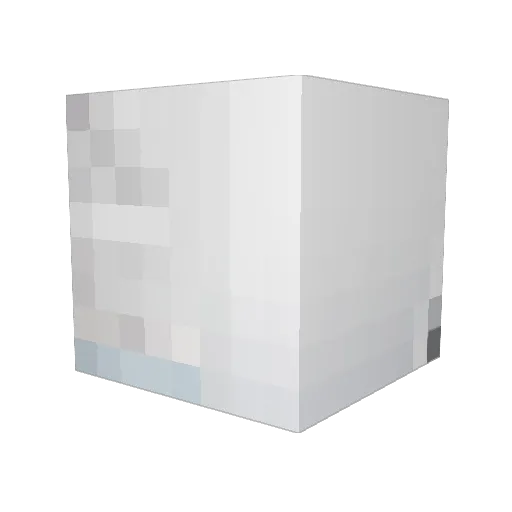 Flokalker Minecraft avatar head, 3D render