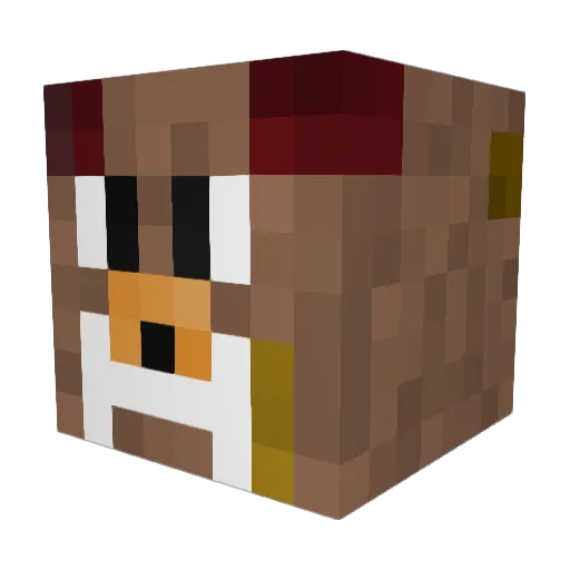 Floke2013 Minecraft avatar head, 3D render