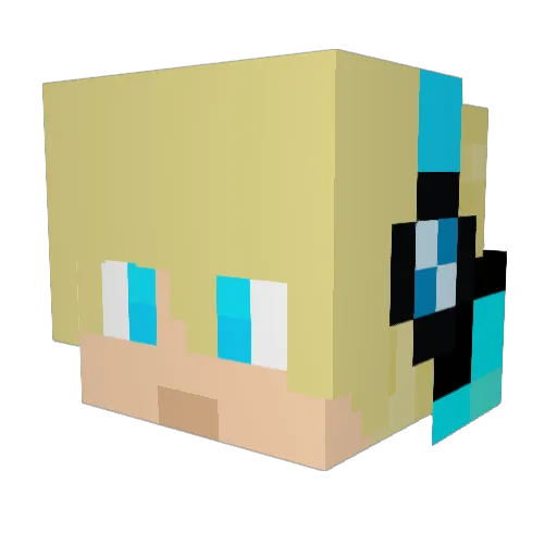 Floki18 Minecraft avatar head, 3D render
