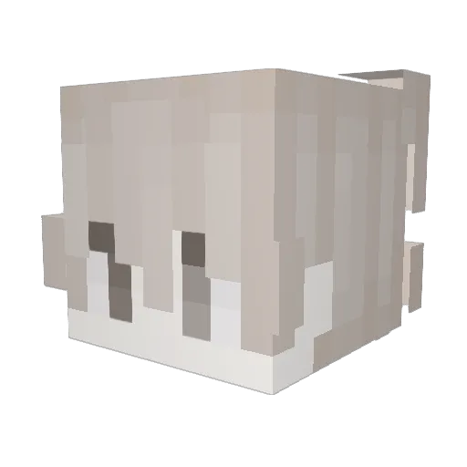 Flokothea Minecraft avatar head, 3D render