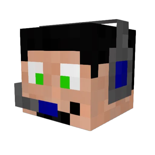 Floksy59 Minecraft avatar head, 3D render
