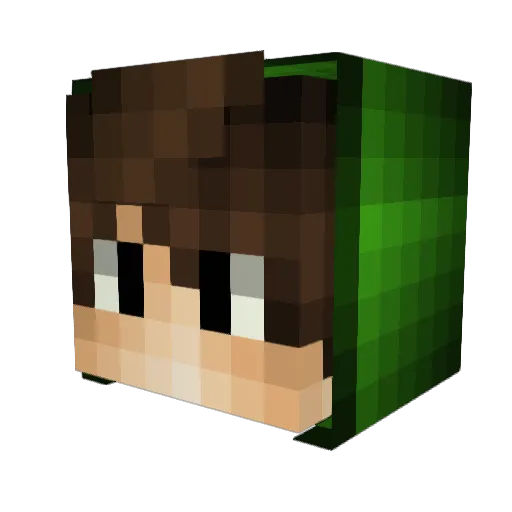 FlolelanXD Minecraft avatar head, 3D render