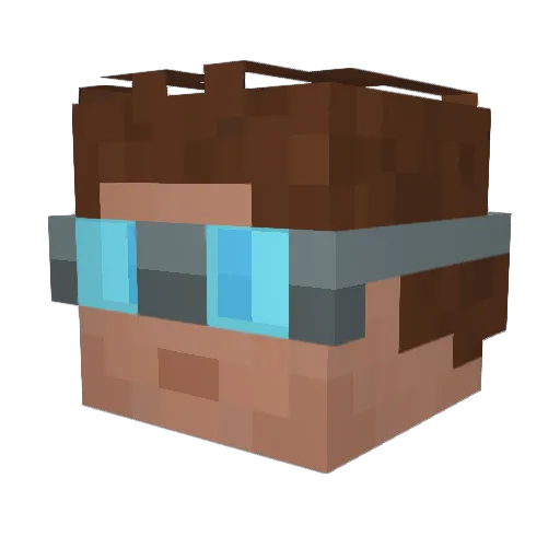 Flolix Minecraft avatar head, 3D render