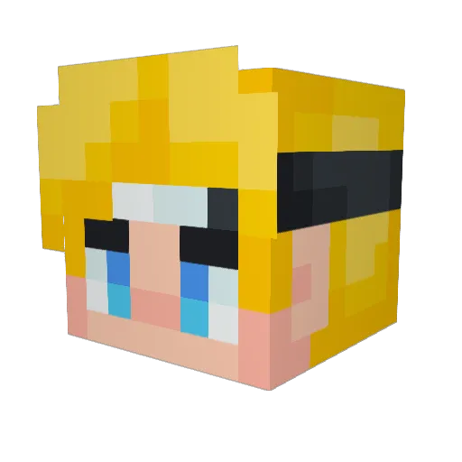 Flonlax Minecraft avatar head, 3D render