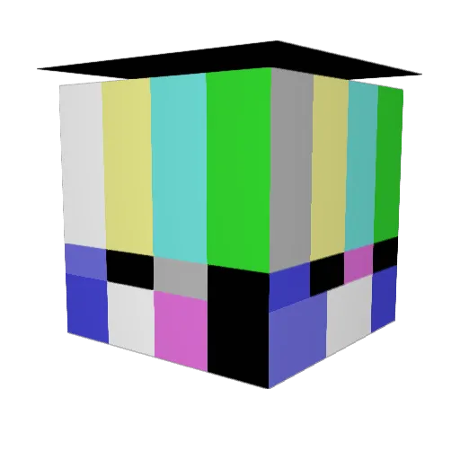 Flooba Minecraft avatar head, 3D render