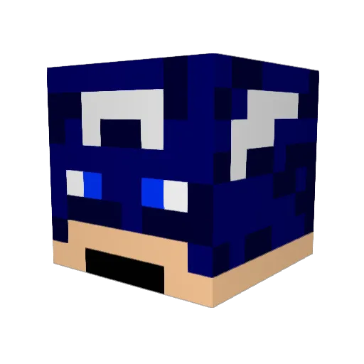 Flood___ Minecraft avatar head, 3D render