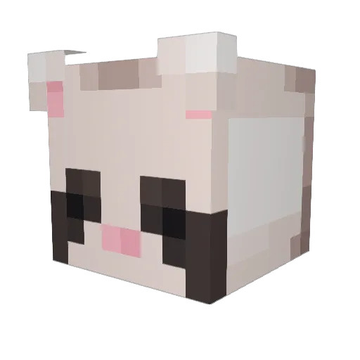 FloodedMold Minecraft avatar head, 3D render