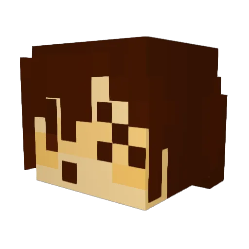 Floofbythefoot Minecraft avatar head, 3D render