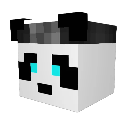 Floofers Minecraft avatar head, 3D render