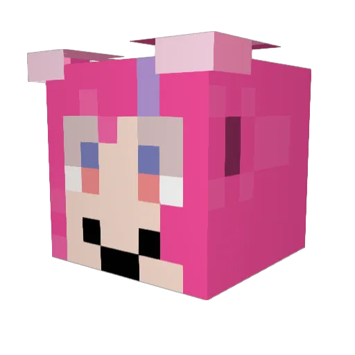 Floofshimee Minecraft avatar head, 3D render
