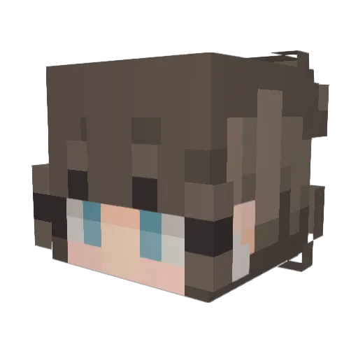 FloofyAlex Minecraft avatar head, 3D render
