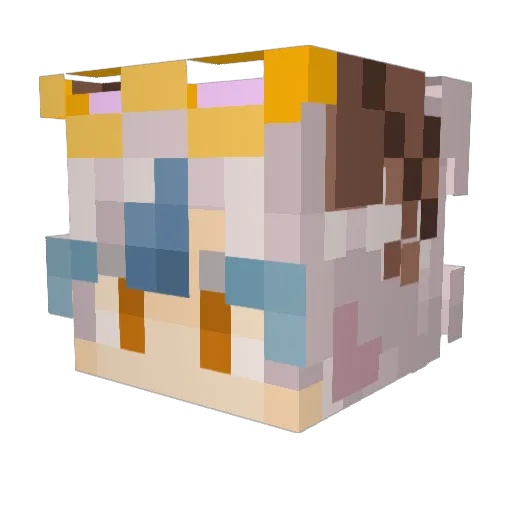 FloofyBoyGaming Minecraft avatar head, 3D render