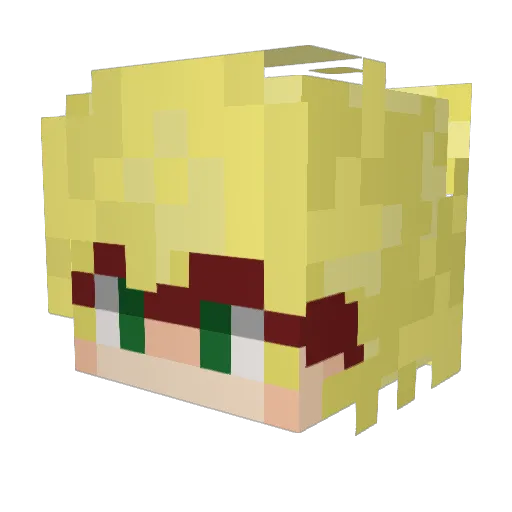 FloofyDevil Minecraft avatar head, 3D render